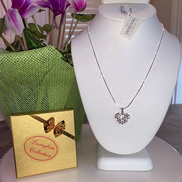 Acrylic Crystal Heart Necklace Embellished With Genuine “Crystal Stone Elements” - Picture 5 of 12